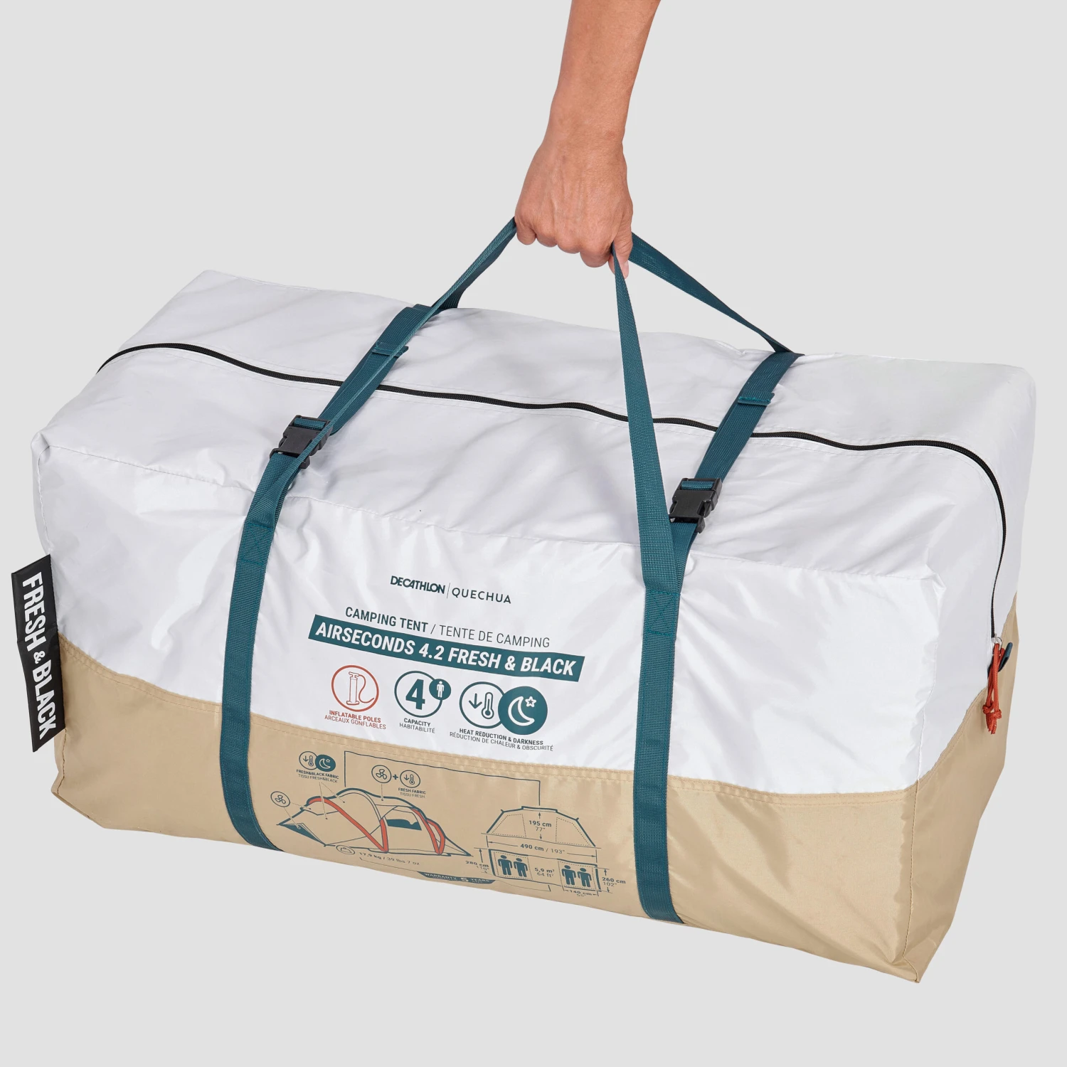 Quechua 4 Man Inflatable Blackout Tent 5 Quechua 4 Man Inflatable Blackout Tent - Image 4