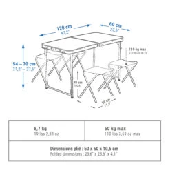 Quechua FOLDING CAMPING TABLE - 4 STOOLS - 4 TO 6 PEOPLE 14 Quechua FOLDING CAMPING TABLE - 4 STOOLS - 4 TO 6 PEOPLE -Outdoor Camping Equipment Store k3ca9e921ec7bafd74f448f3620b33c2f
