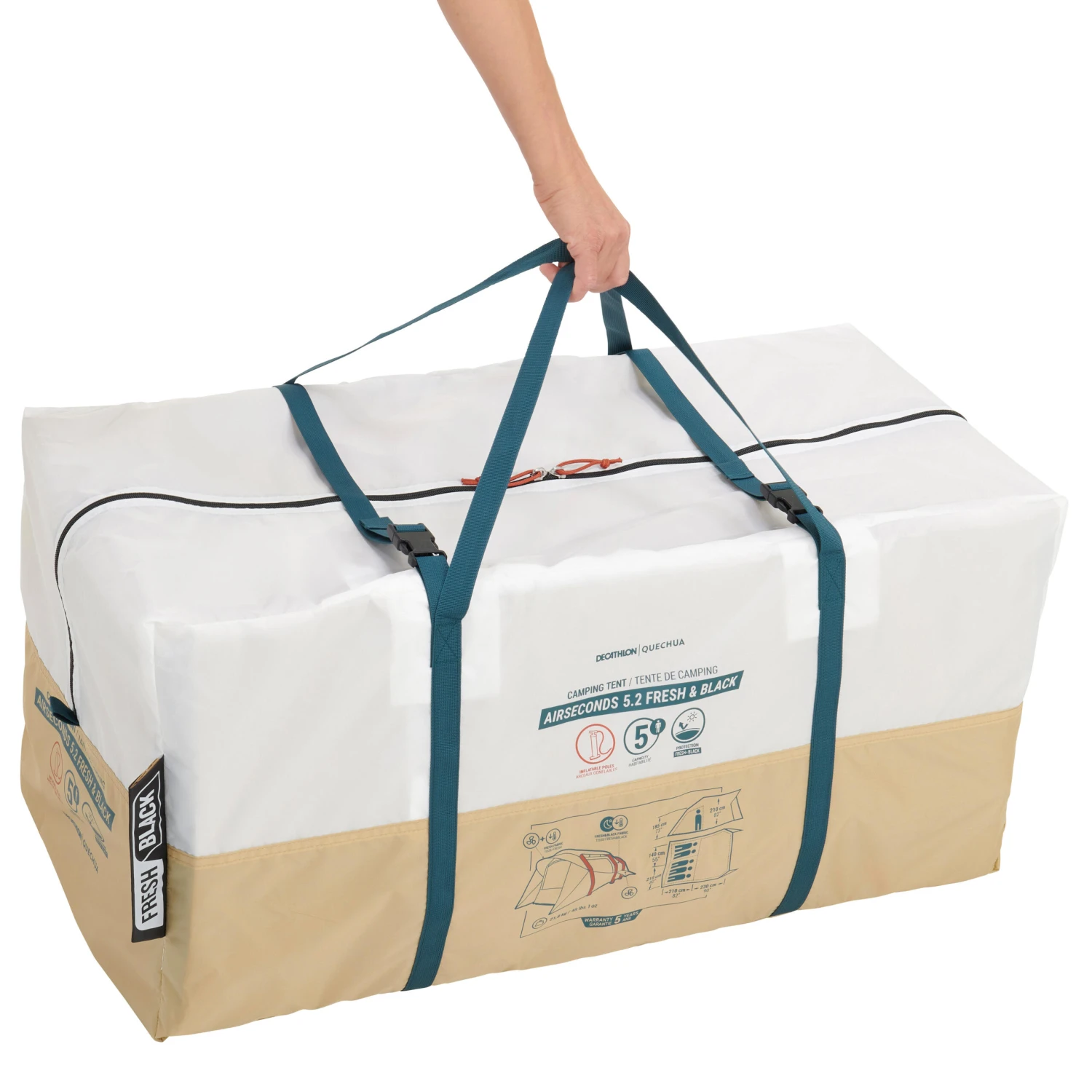 Quechua 5 Man Inflatable Blackout Tent - Air Seconds 5.2 F&B 6 Quechua 5 Man Inflatable Blackout Tent - Air Seconds 5.2 F&B - Image 4