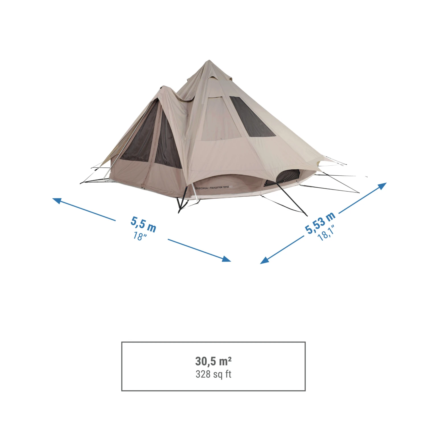 Quechua 5 Man Teepee Tent 5 Quechua 5 Man Teepee Tent - Image 3