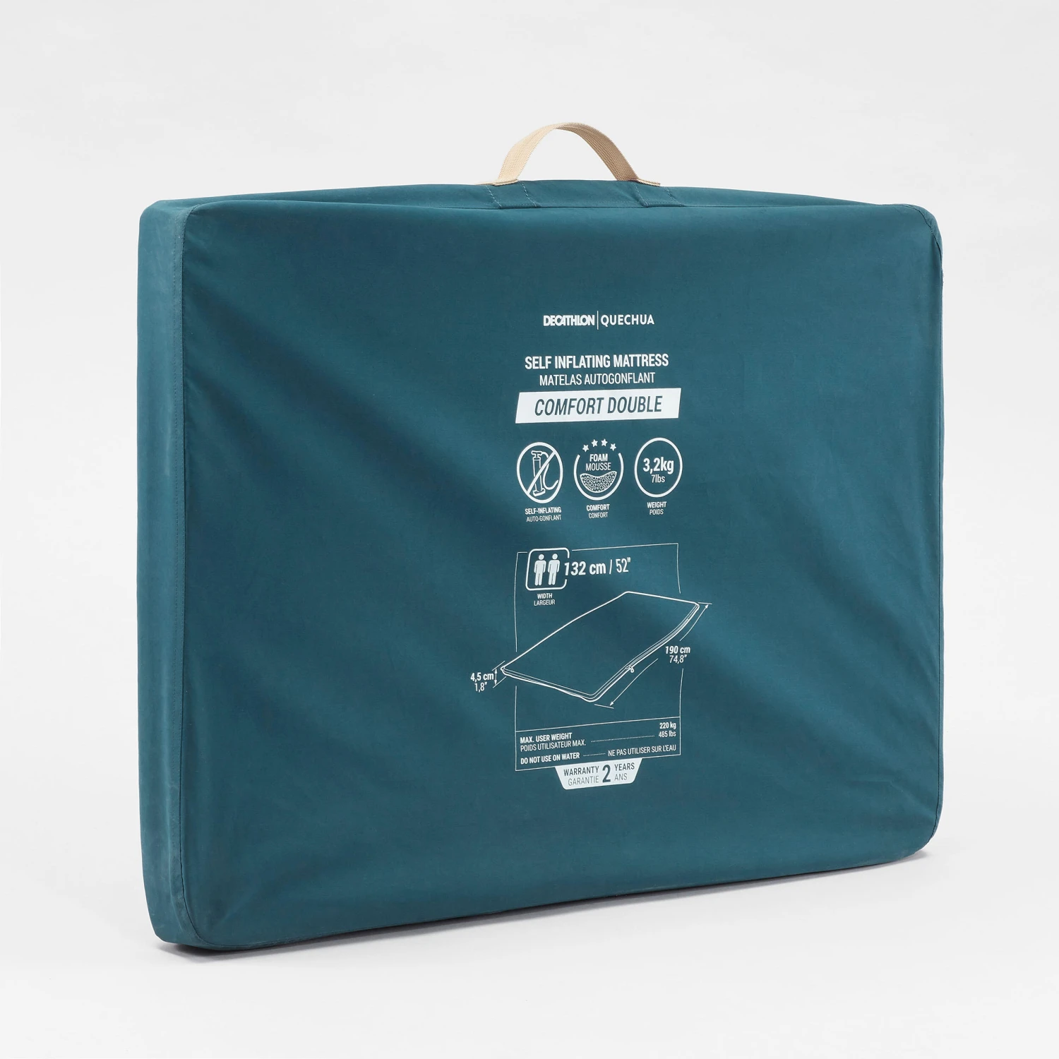 Quechua SELF-INFLATING CAMPING MATTRESS - COMFORT 132 CM - 2 P 5 Quechua SELF-INFLATING CAMPING MATTRESS - COMFORT 132 CM - 2 P - Image 3