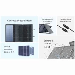 EcoFlow 220W Bifacial Portable Solar Panel -Outdoor Camping Equipment Store kcf2ed7bf7361314deacf7151415c8b89